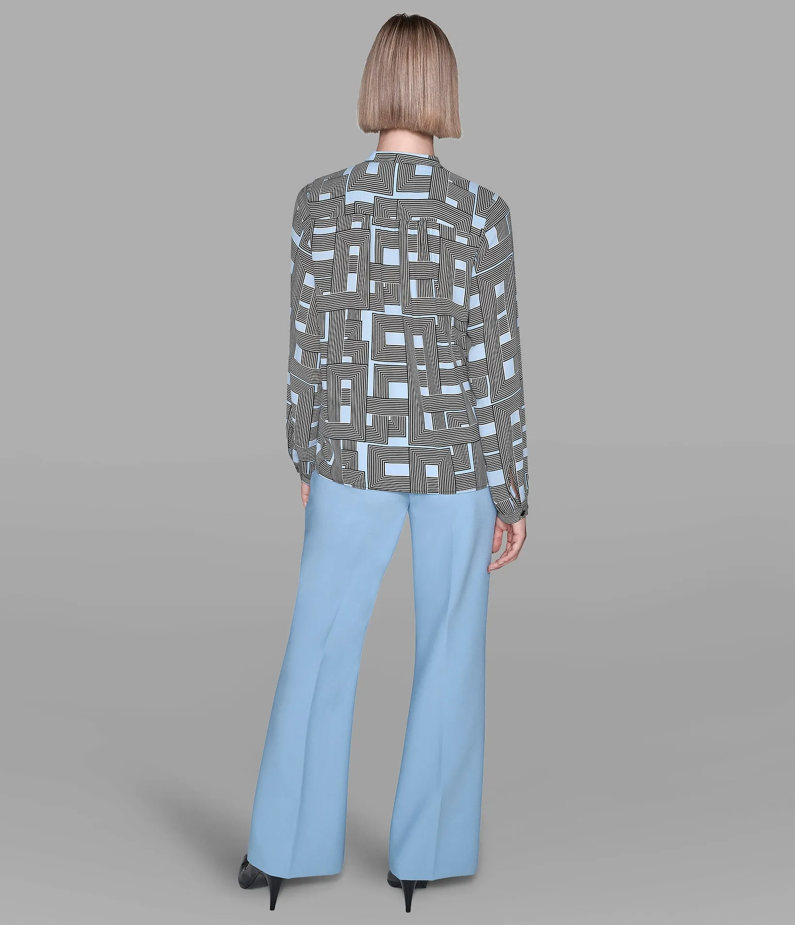 TIE-NECK BLOUSE sold by Karl Lagerfeld Paris product image thumbnail 2