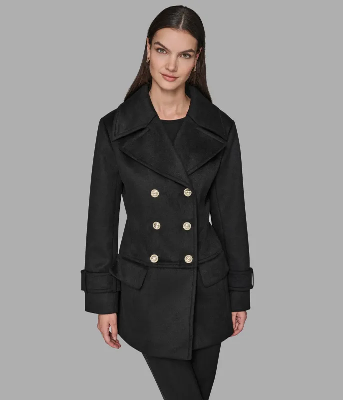 DOUBLE BREASTED PEA COAT sold by Karl Lagerfeld Paris