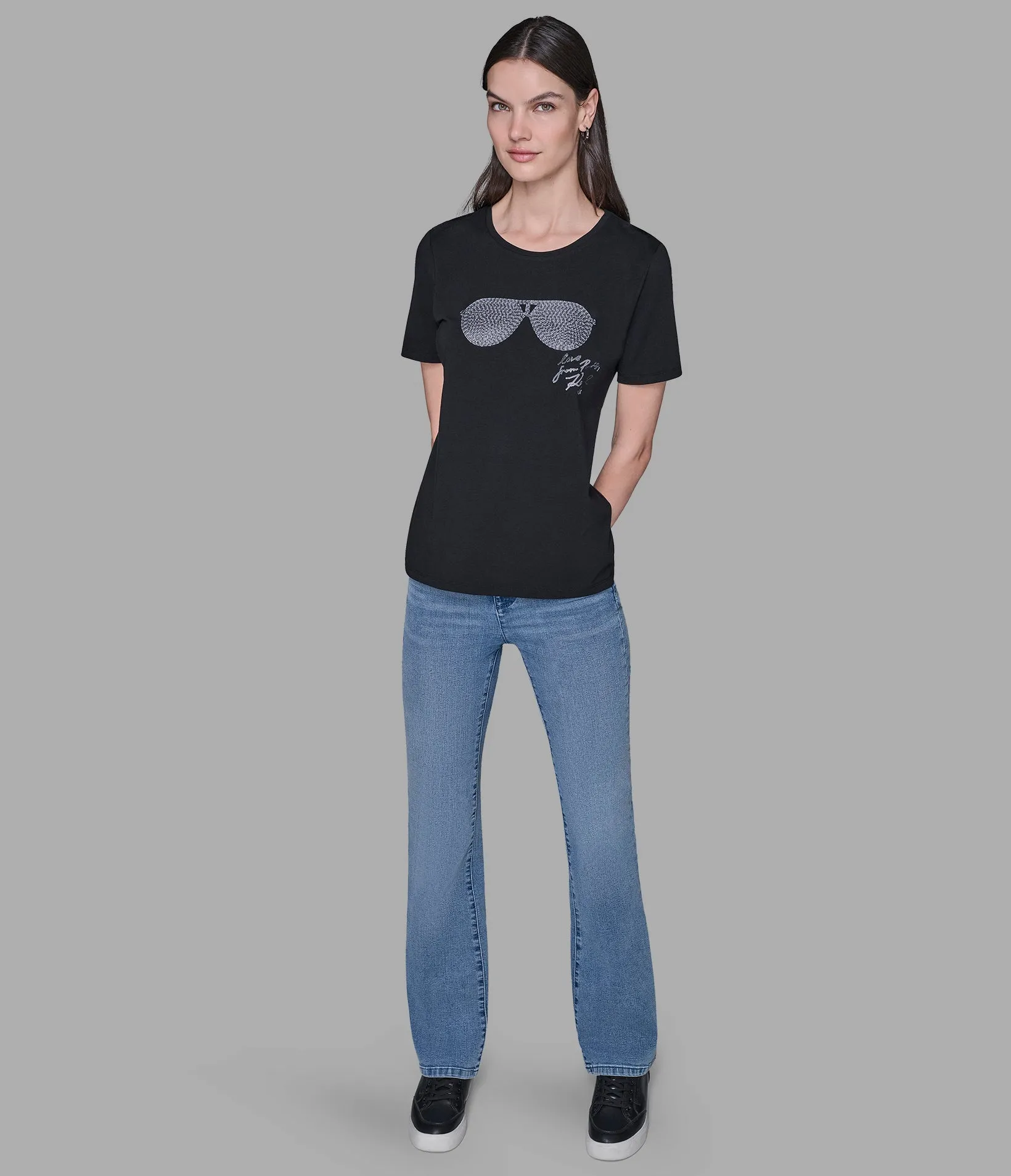 SEQUIN SUNGLASSES TEE sold by Karl Lagerfeld Paris product image thumbnail 3