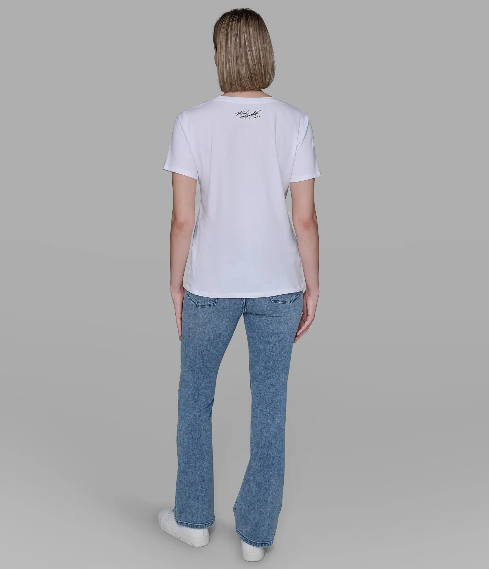 SEQUIN BOX LOGO TEE sold by Karl Lagerfeld Paris product image thumbnail 2