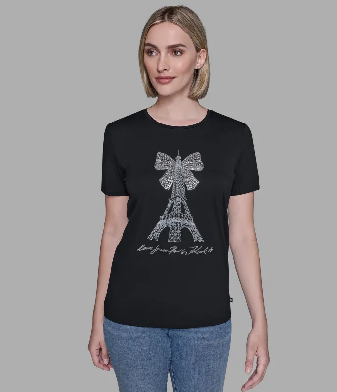 EIFFEL TOWER BOW TEE sold by Karl Lagerfeld Paris