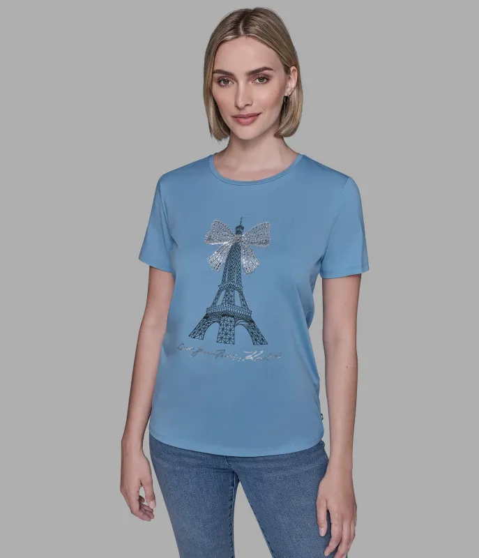 EIFFEL TOWER BOW TEE sold by Karl Lagerfeld Paris