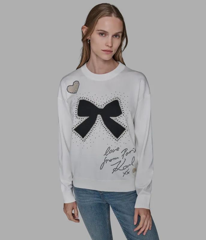 WHIMSY BOW SWEATER sold by Karl Lagerfeld Paris