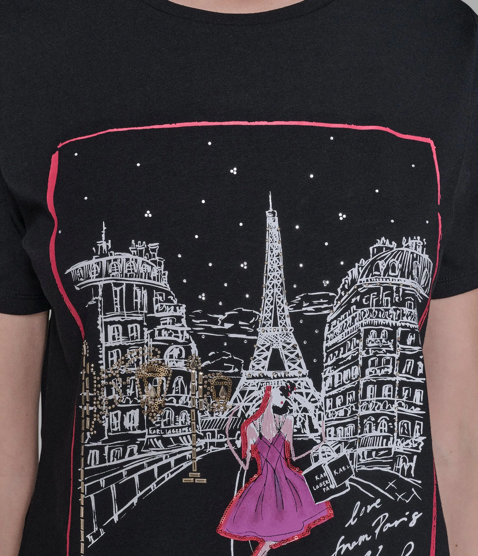 HOLIDAYS IN PARIS TEE sold by Karl Lagerfeld Paris product image thumbnail 5