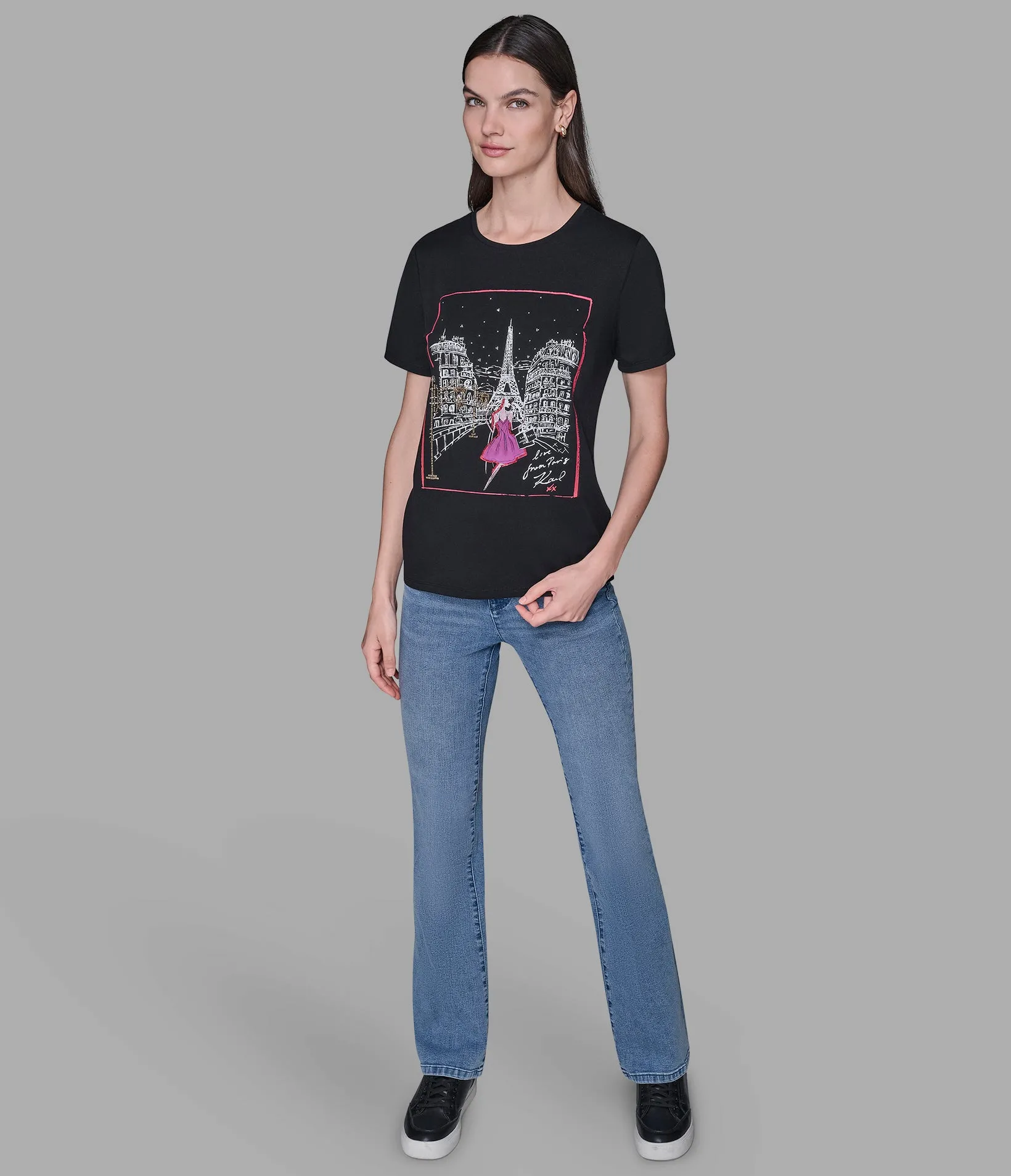 HOLIDAYS IN PARIS TEE sold by Karl Lagerfeld Paris product image thumbnail 3