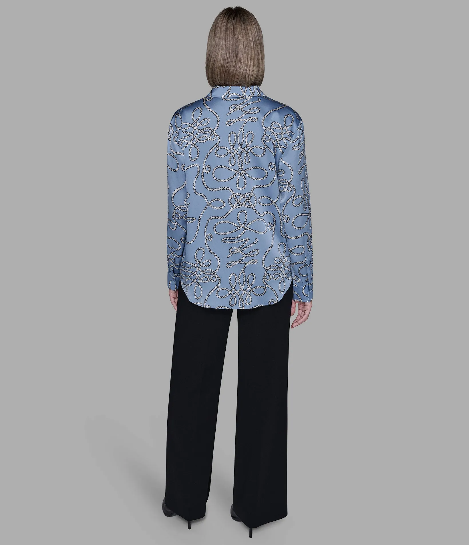 ROPE PRINT SOFT BLOUSE sold by Karl Lagerfeld Paris product image thumbnail 2
