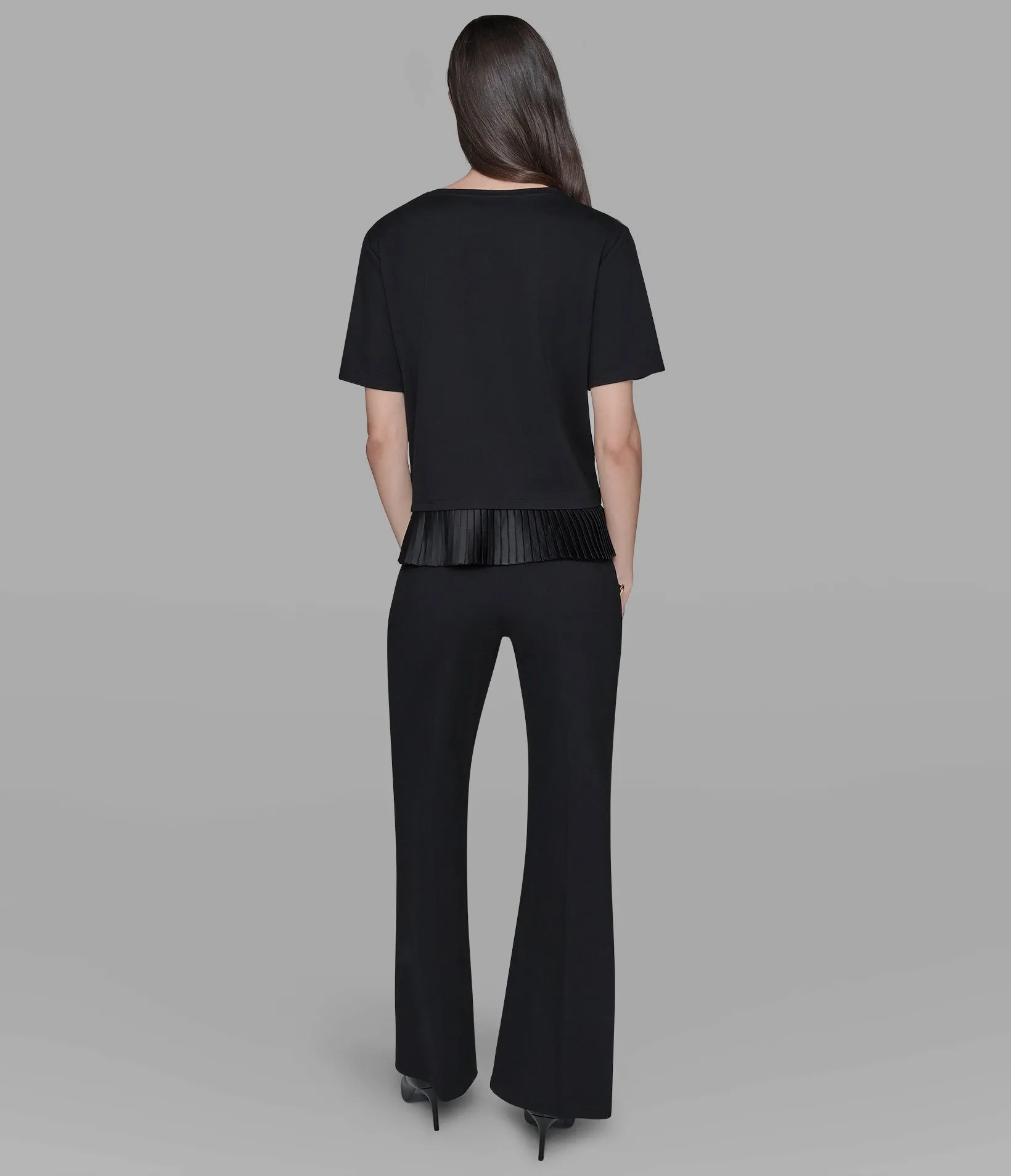KARL-PINNED PLEATED HEM TEE sold by Karl Lagerfeld Paris product image thumbnail 2