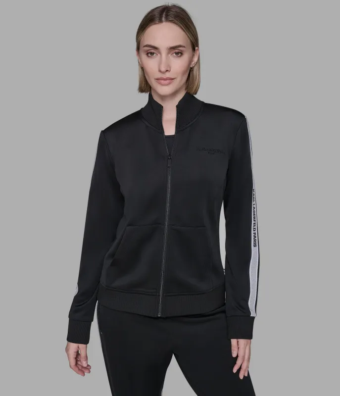 CO-ORD LOGO TAPE TRACK JACKET sold by Karl Lagerfeld Paris