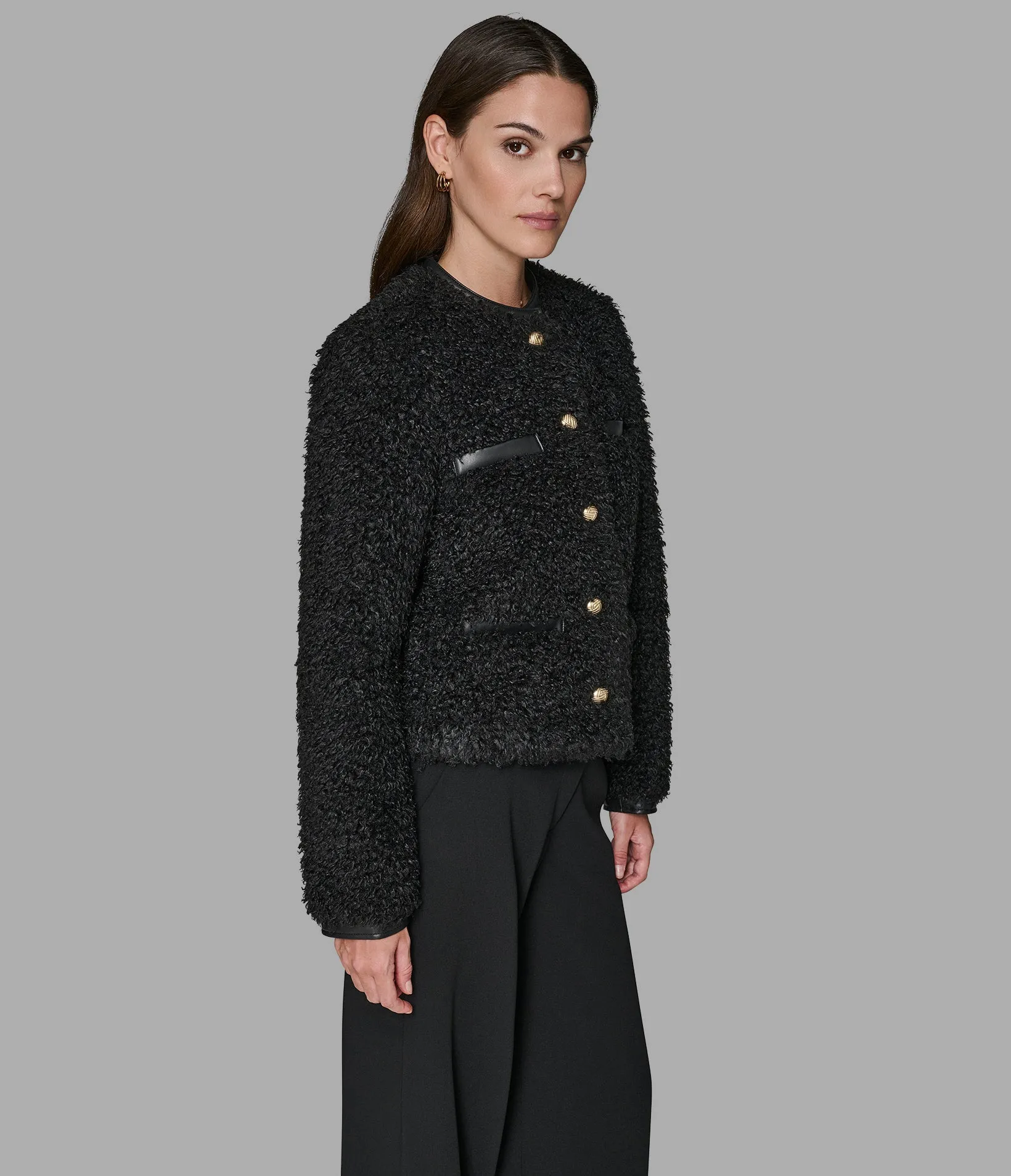 FAUX SHEARLING COAT sold by Karl Lagerfeld Paris product image thumbnail 4