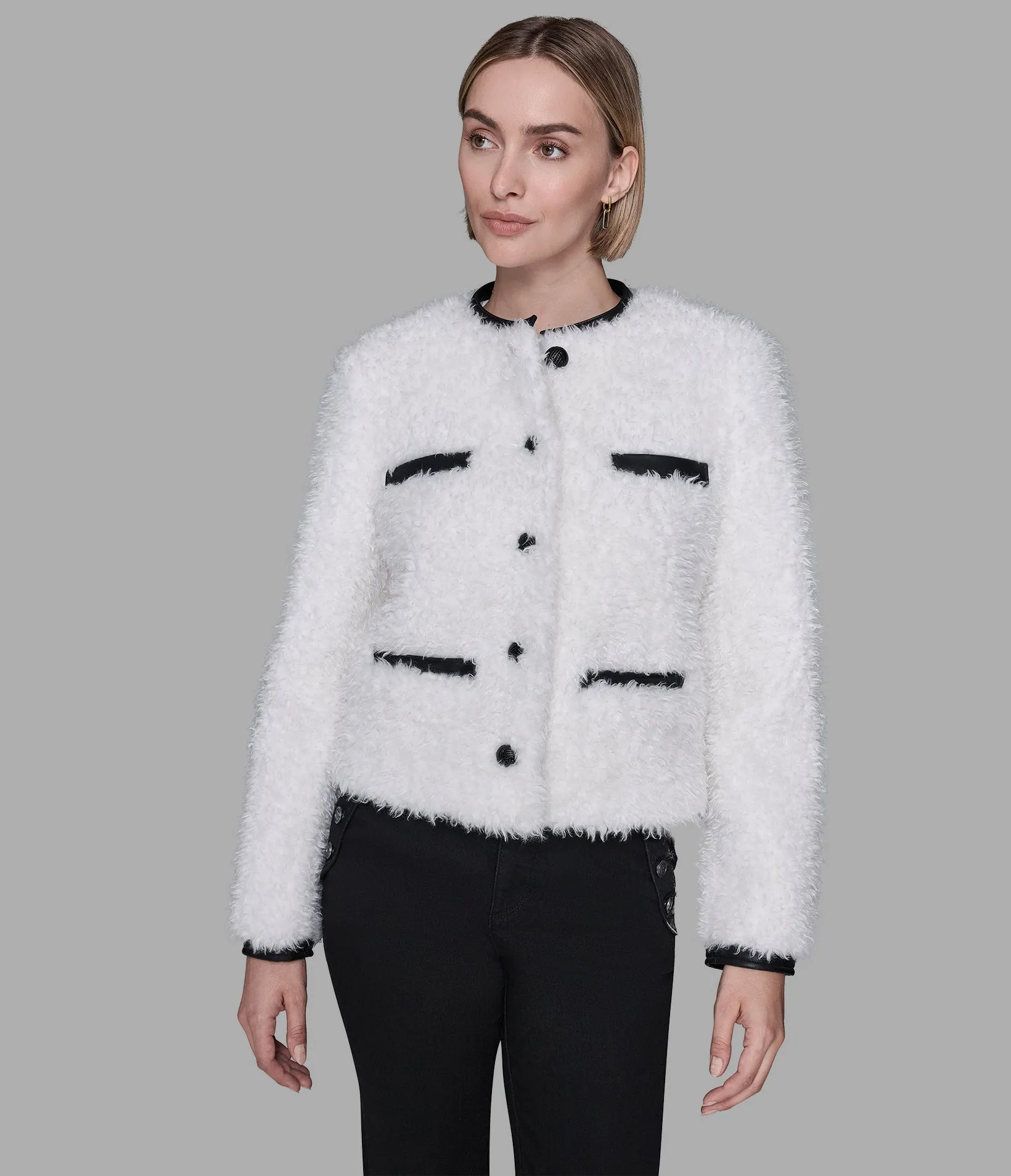 FAUX SHEARLING COAT sold by Karl Lagerfeld Paris