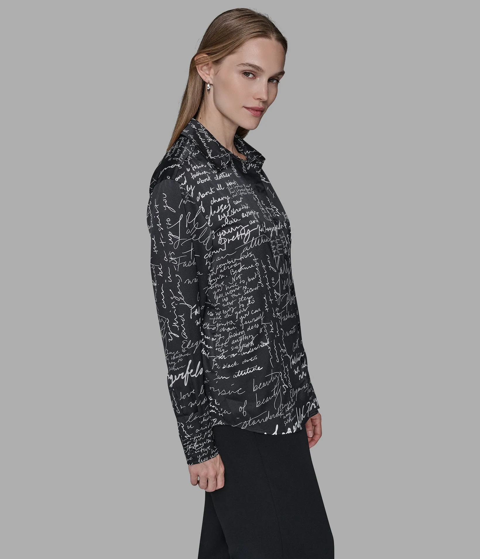 CONVERSATIONAL SOFT BLOUSE sold by Karl Lagerfeld Paris product image thumbnail 4