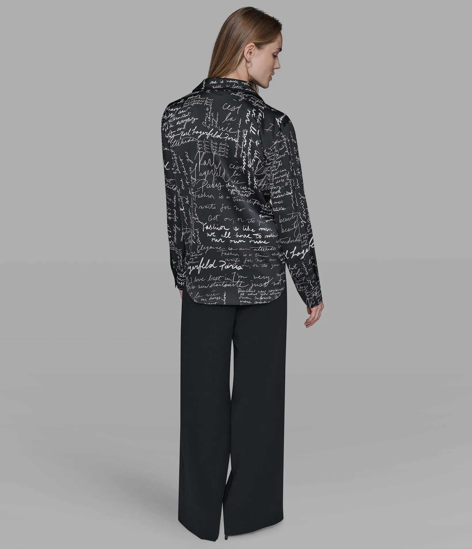 CONVERSATIONAL SOFT BLOUSE sold by Karl Lagerfeld Paris product image thumbnail 2