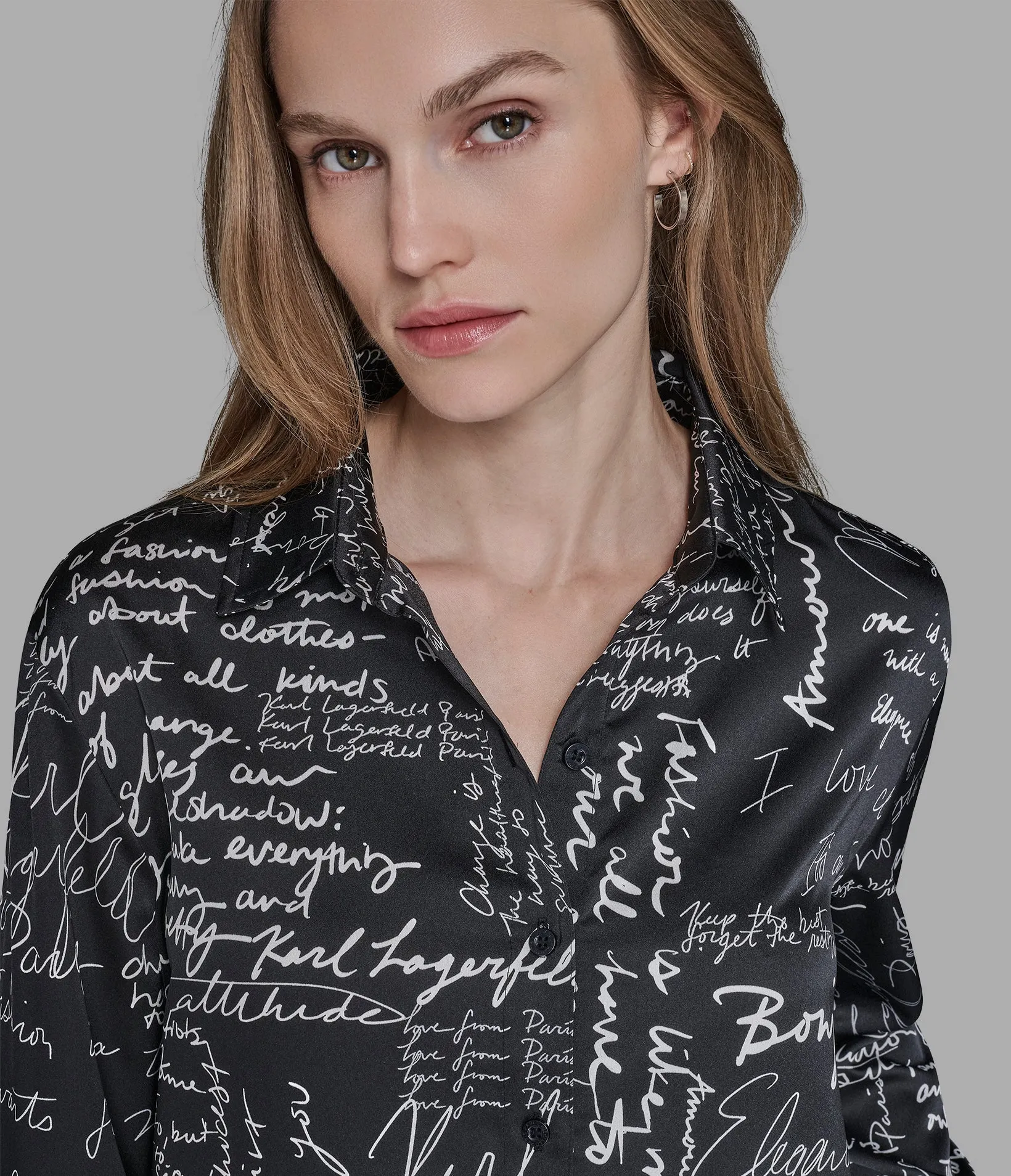 CONVERSATIONAL SOFT BLOUSE sold by Karl Lagerfeld Paris product image thumbnail 5