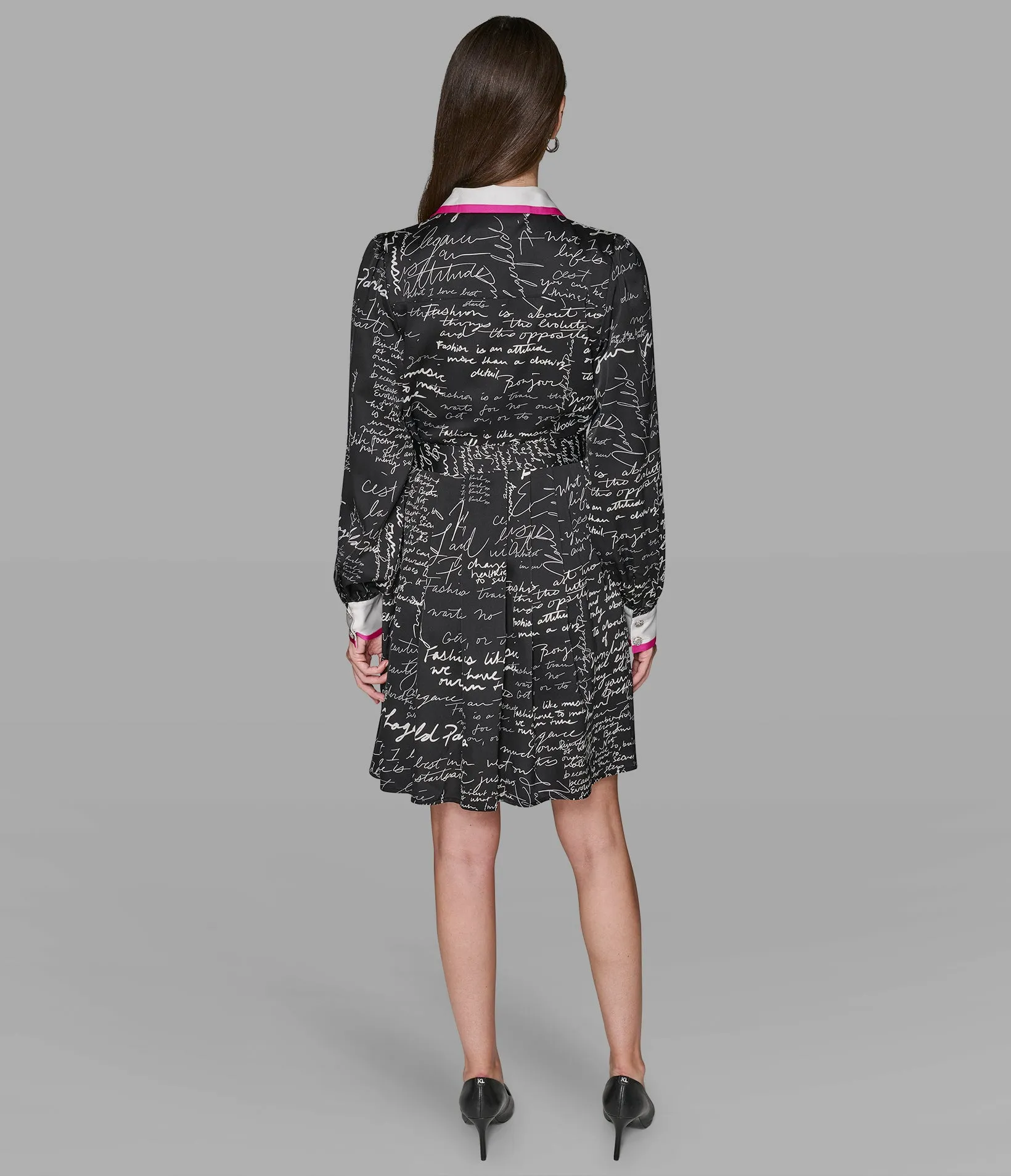 CONVERSATIONAL SHIRT DRESS sold by Karl Lagerfeld Paris product image thumbnail 2