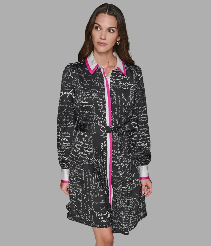 CONVERSATIONAL SHIRT DRESS sold by Karl Lagerfeld Paris