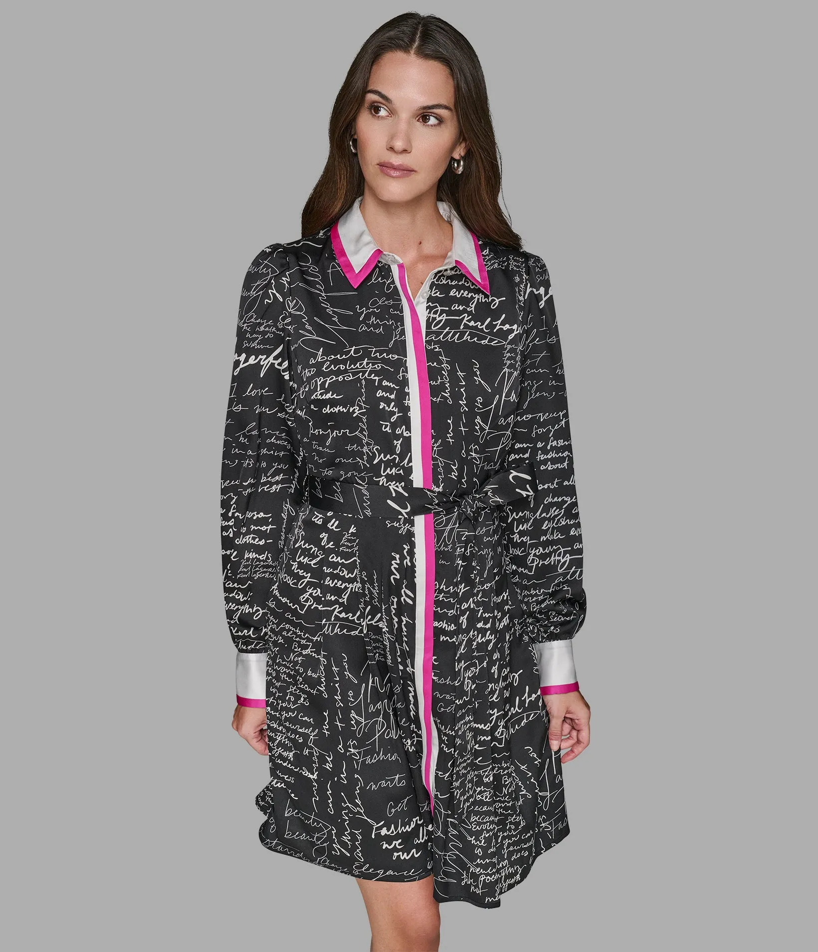 CONVERSATIONAL SHIRT DRESS sold by Karl Lagerfeld Paris