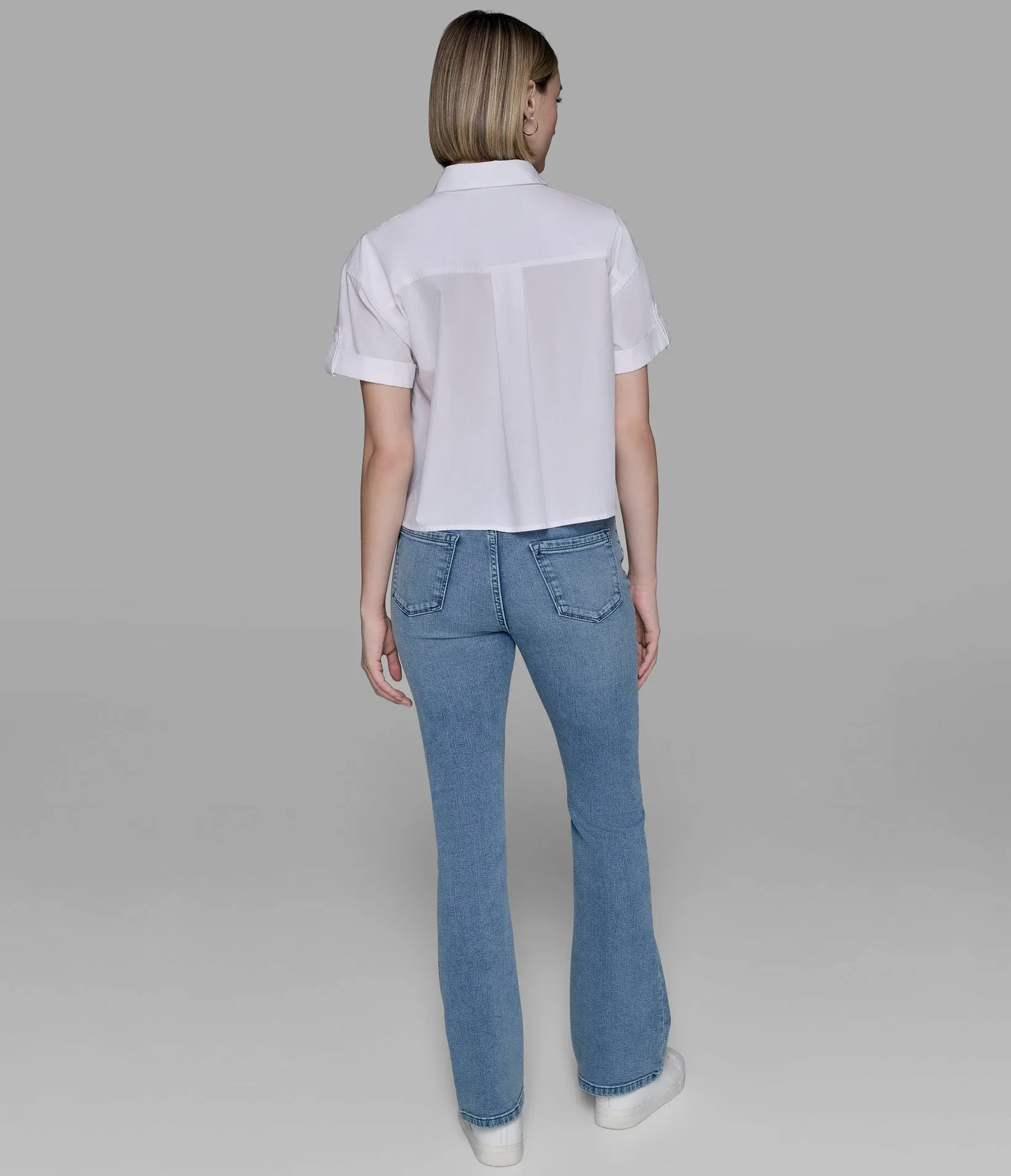 SHORT SLEEVE WHIMSY POPLIN SHIRT sold by Karl Lagerfeld Paris product image thumbnail 2