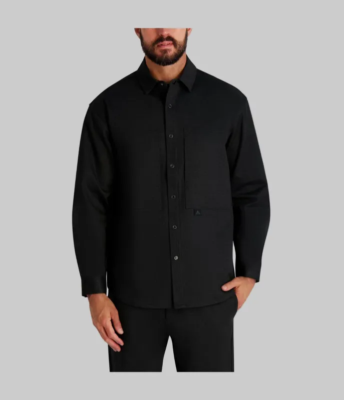 HOUNDSTOOTH UTILITY SHIRT JACKET made by Karl Lagerfeld Paris