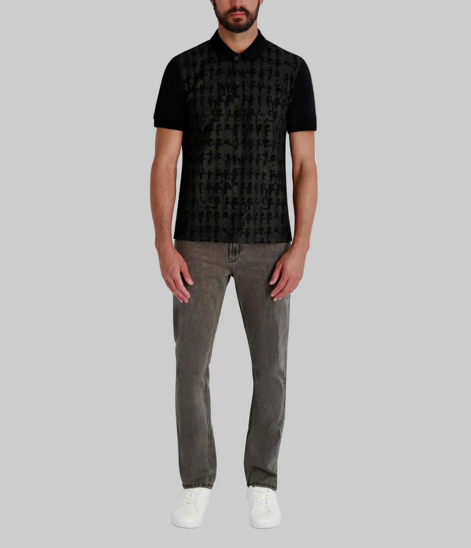 PIQUE ALL OVER KARL COLLARED POLO sold by Karl Lagerfeld Paris product image thumbnail 4