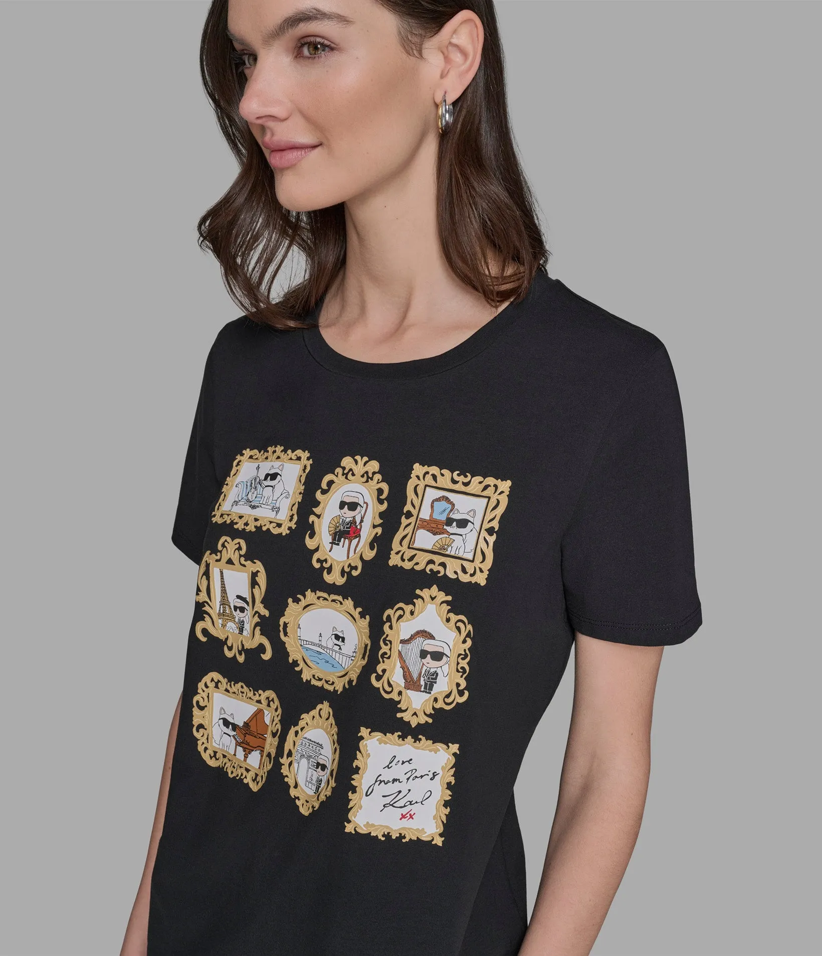 KARL AND CHOUPETTE FRAME TEE sold by Karl Lagerfeld Paris product image thumbnail 5