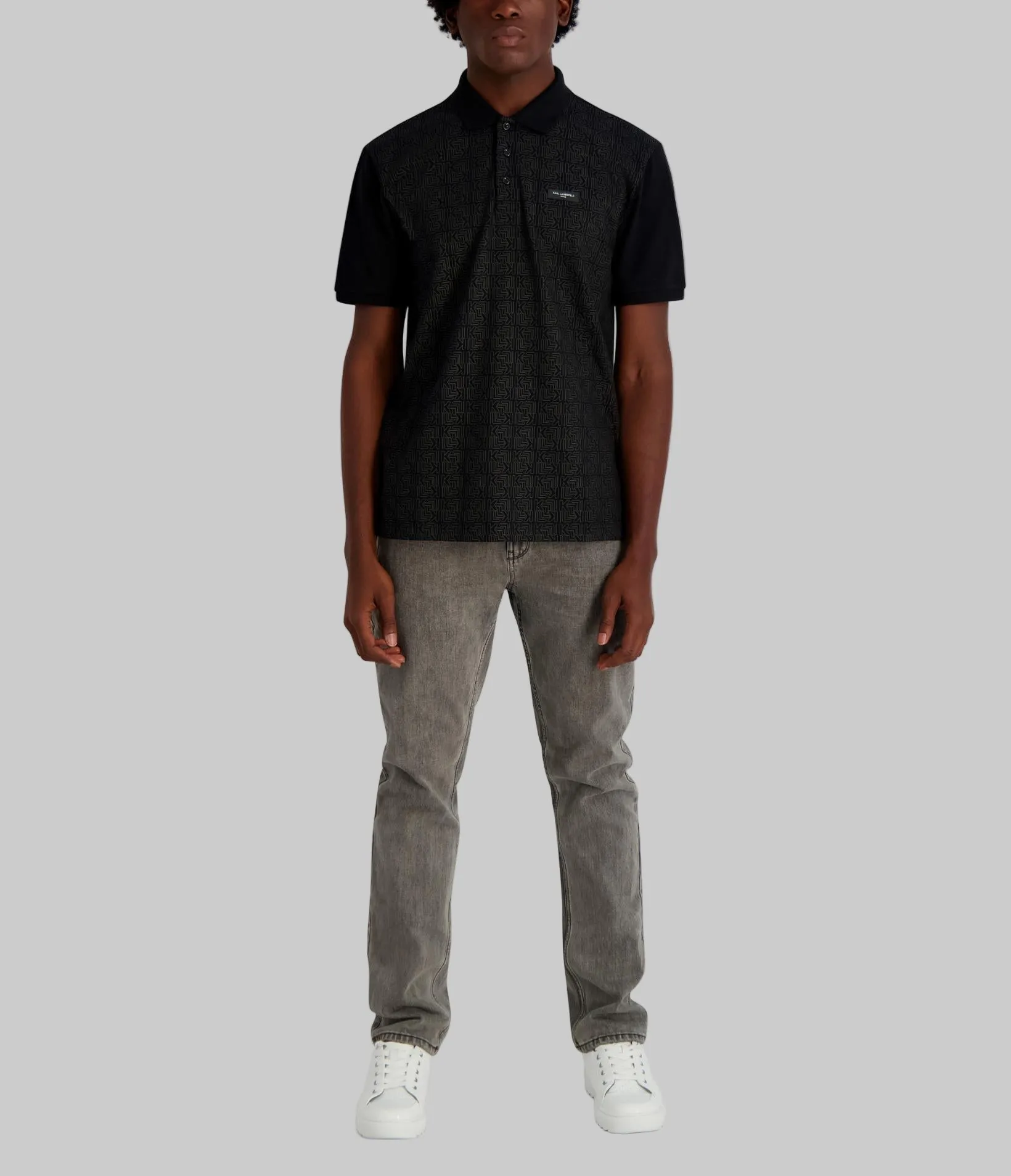 PIQUE POLO WITH ALL OVER KL LOGO sold by Karl Lagerfeld Paris product image thumbnail 4