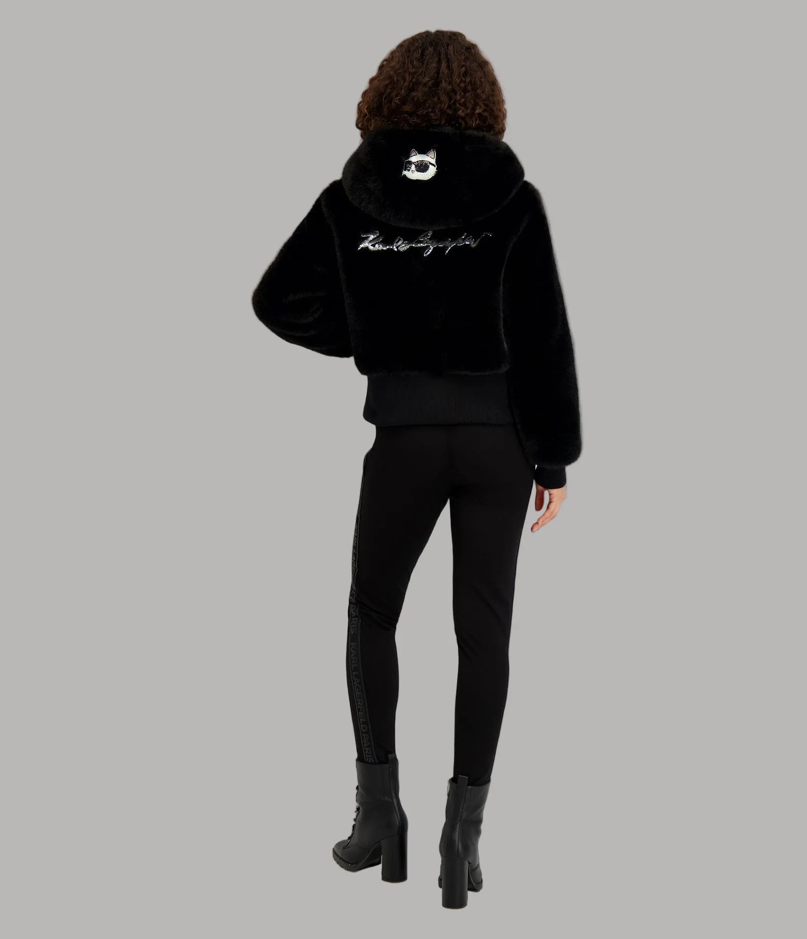 FAUX FUR PATCH BOMBER sold by Karl Lagerfeld Paris product image thumbnail 2
