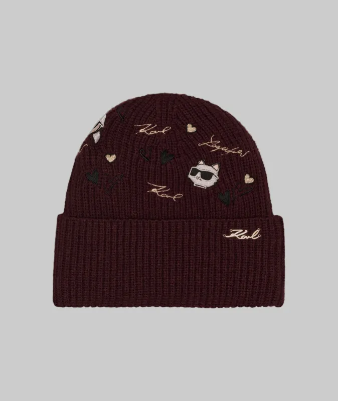 KARL ICONS KUFF BEANIE sold by Karl Lagerfeld Paris