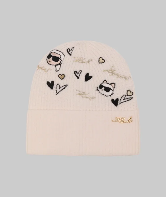 KARL ICONS KUFF BEANIE sold by Karl Lagerfeld Paris