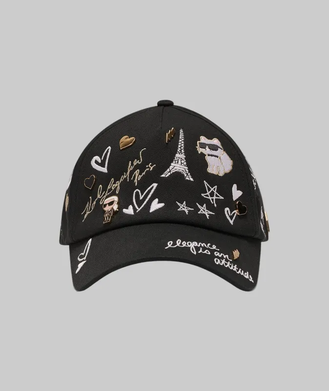 CATE PINS BASEBALL CAP sold by Karl Lagerfeld Paris