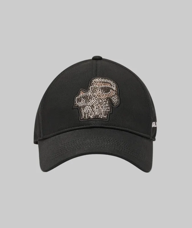 KARL & CHOUP RHINESTONE BASEBALL CAP sold by Karl Lagerfeld Paris