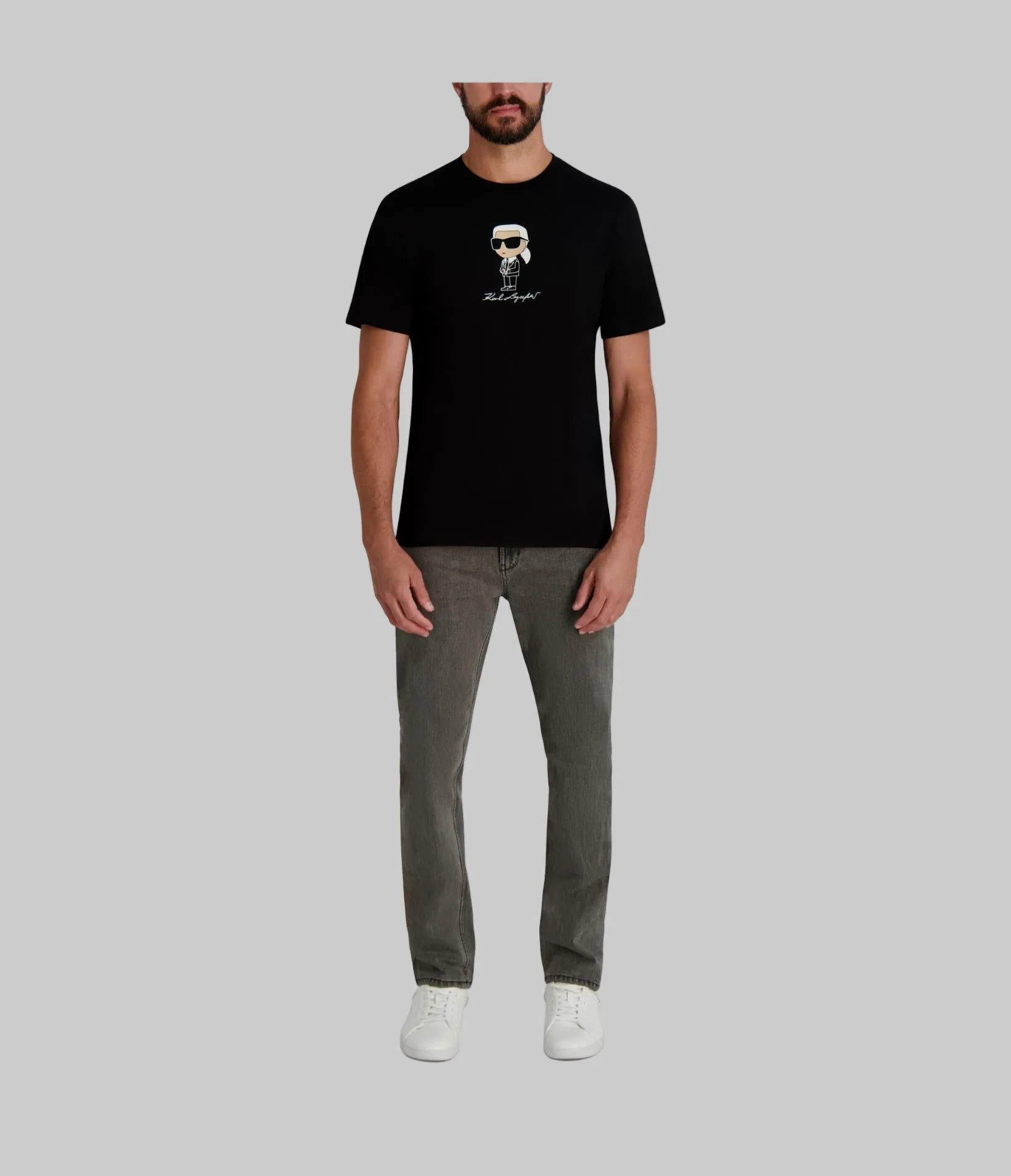 SMALL KARL WITH FLOCKING SUIT AND GLASSES TEE sold by Karl Lagerfeld Paris product image thumbnail 4