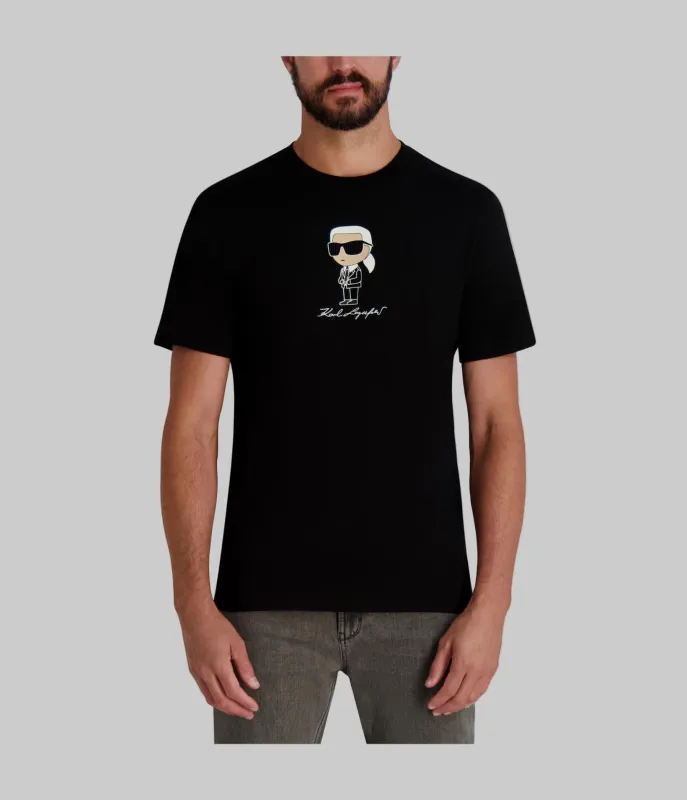 SMALL KARL WITH FLOCKING SUIT AND GLASSES TEE sold by Karl Lagerfeld Paris