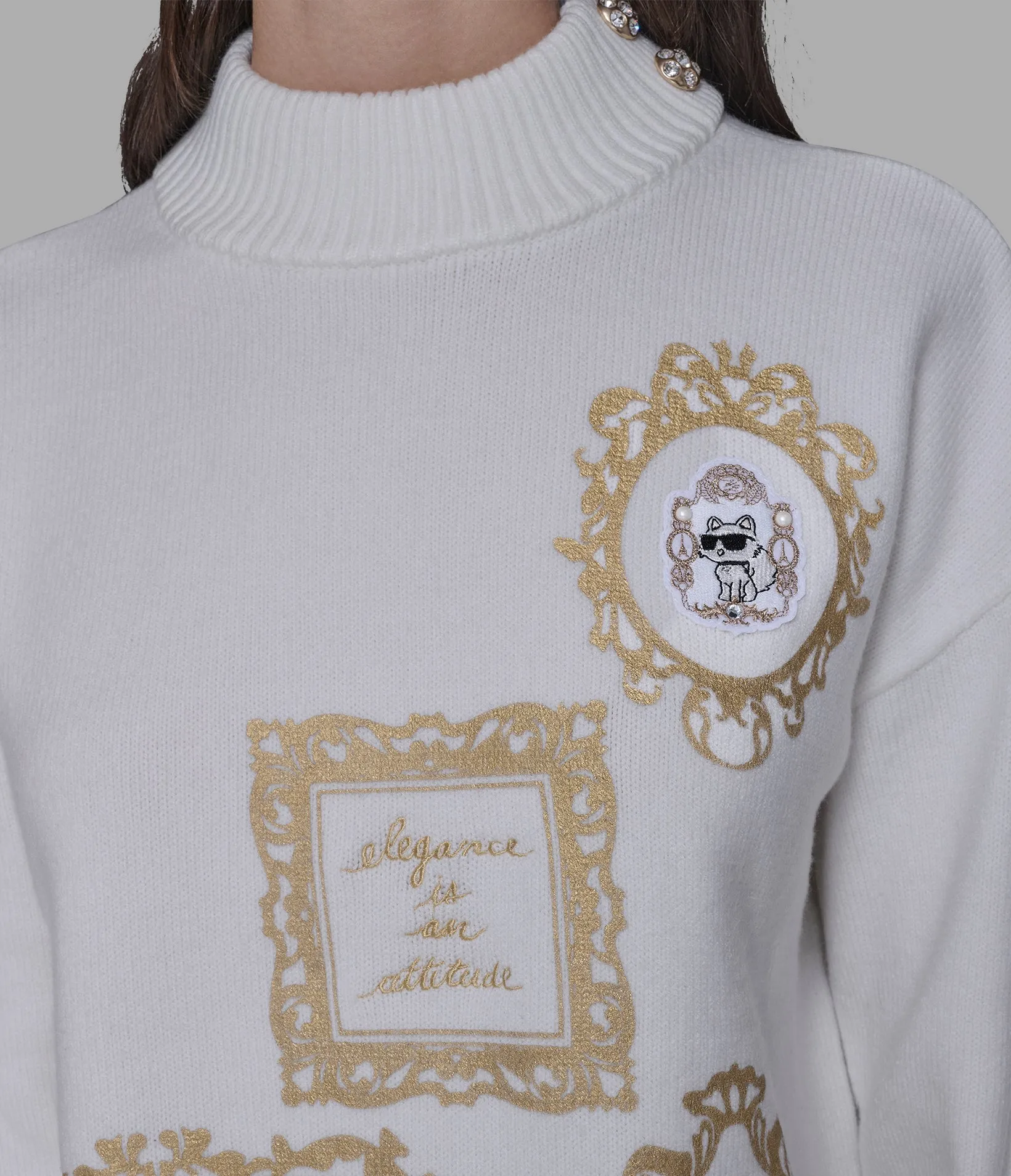 KARL AND CHOUPETTE FRAME SWEATER sold by Karl Lagerfeld Paris product image thumbnail 4