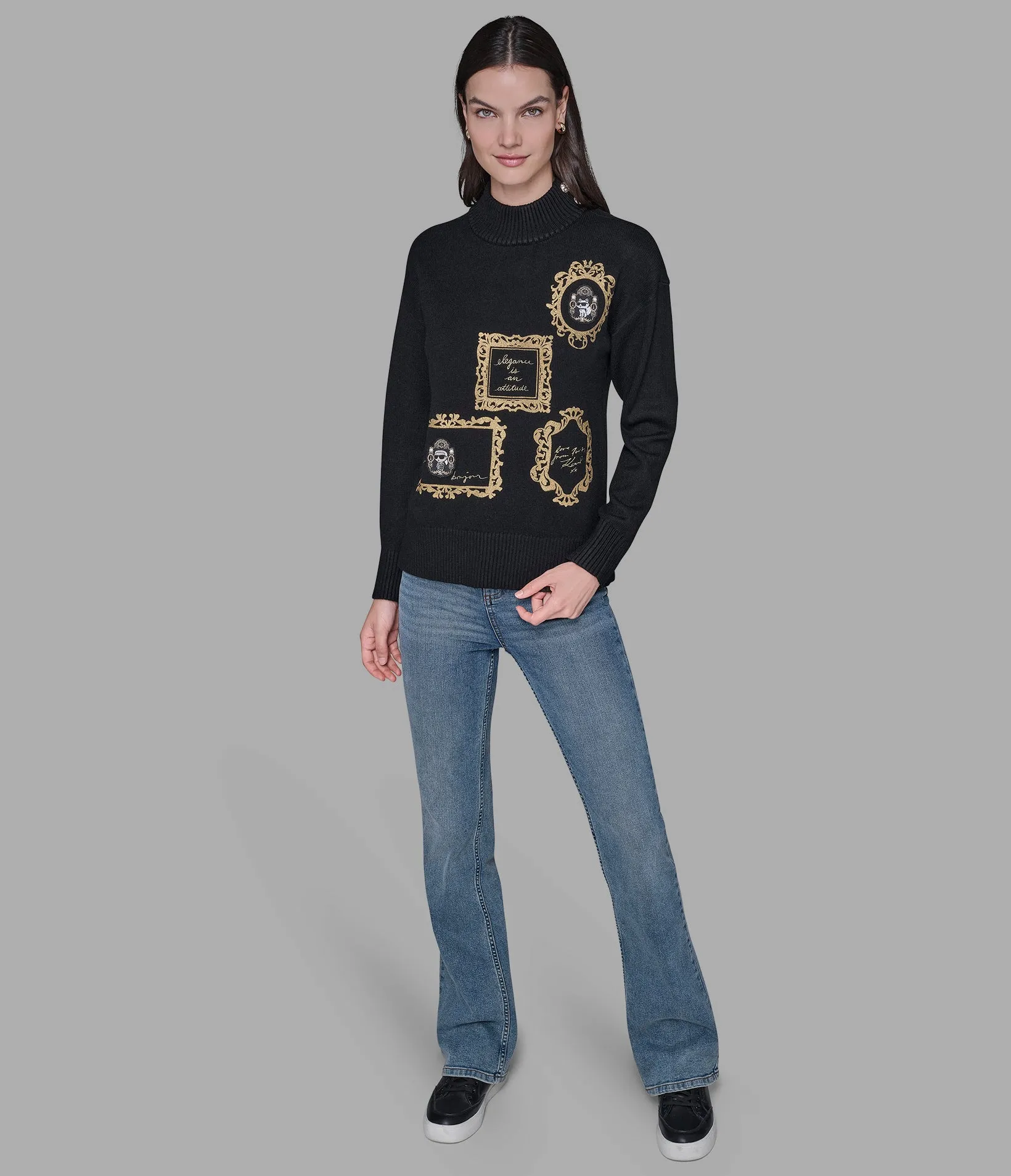 KARL AND CHOUPETTE FRAME SWEATER sold by Karl Lagerfeld Paris product image thumbnail 3