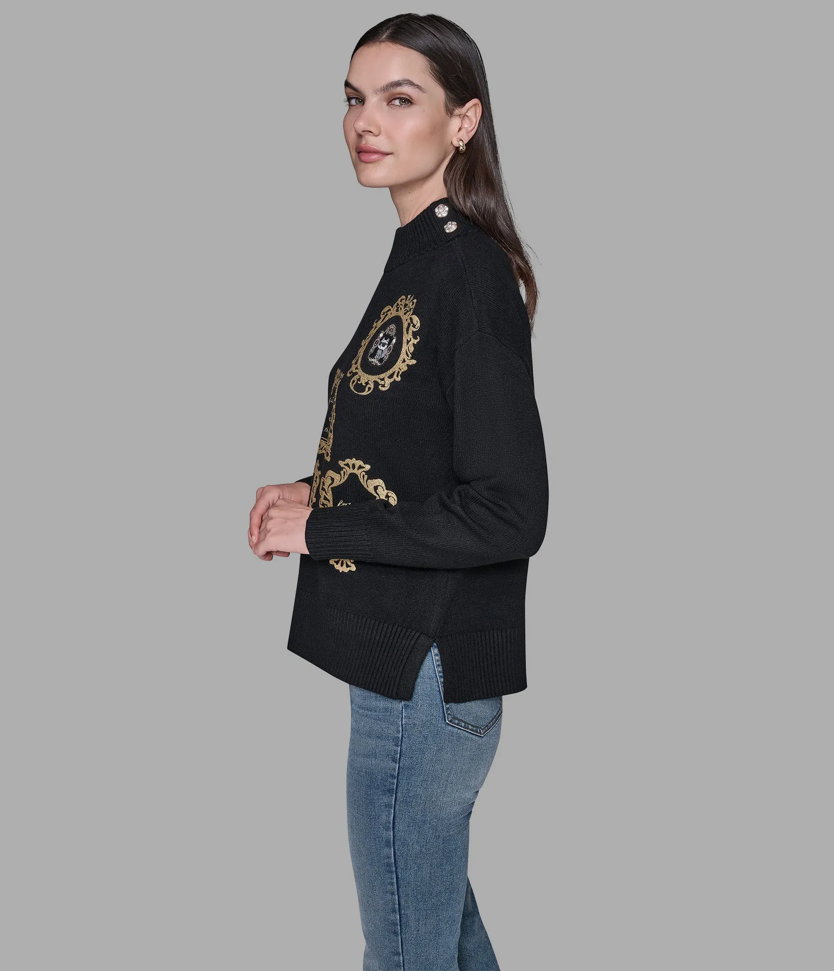 KARL AND CHOUPETTE FRAME SWEATER sold by Karl Lagerfeld Paris product image thumbnail 4