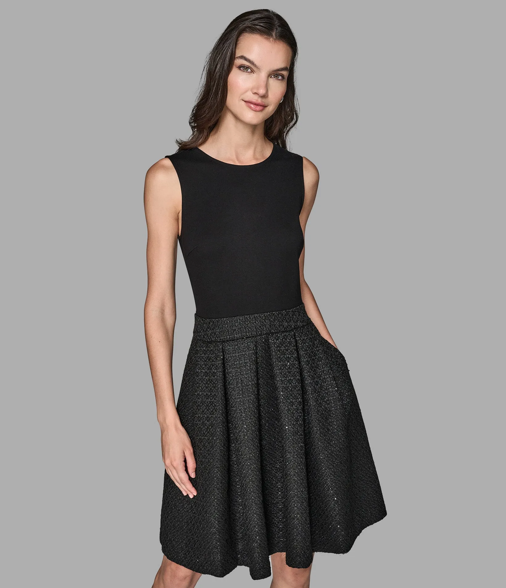 FIT AND FLARE DRESS sold by Karl Lagerfeld Paris product image thumbnail 4