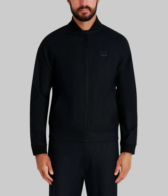 STRIPED TRACK BOMBER JACKET sold by Karl Lagerfeld Paris