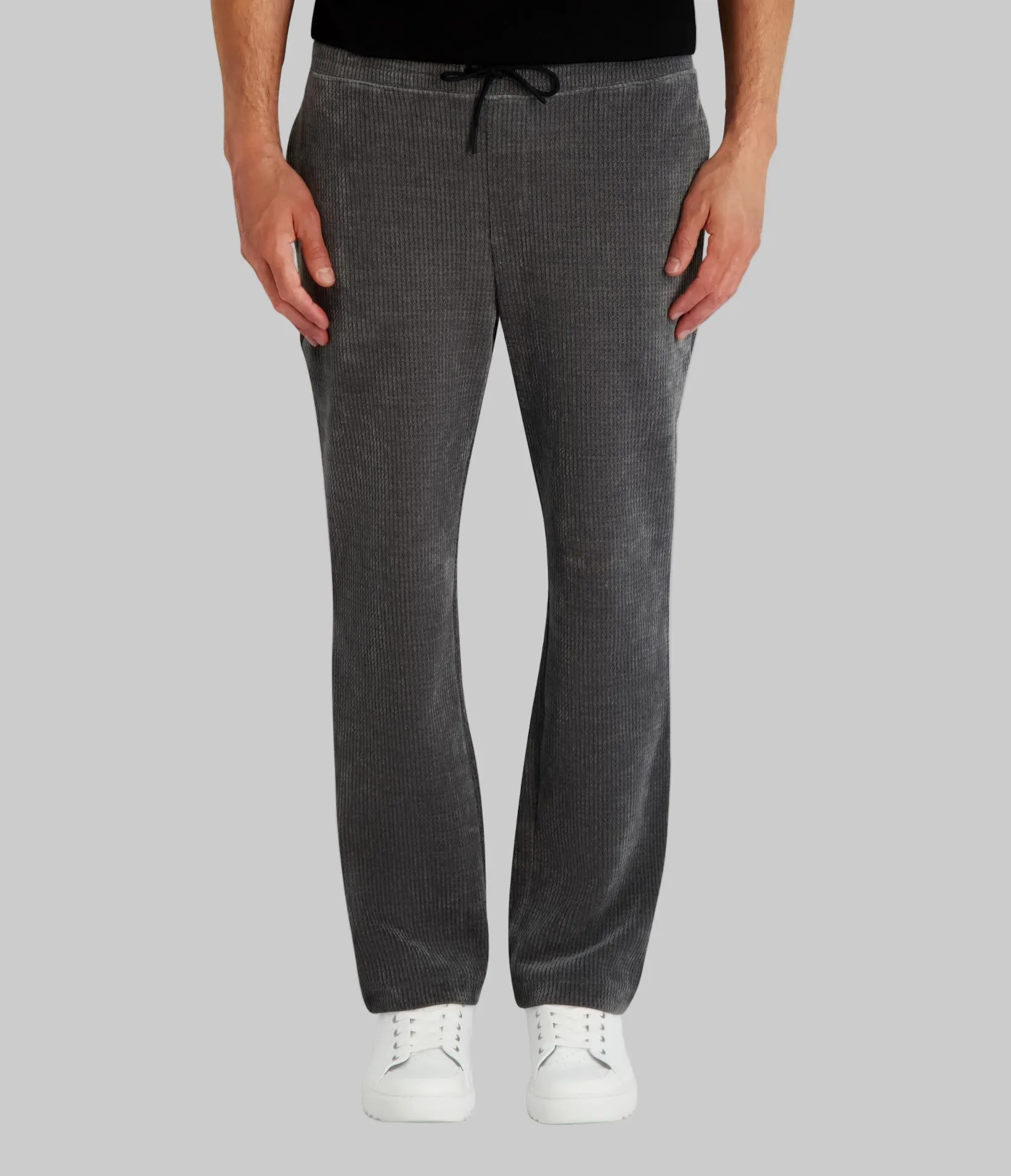 MID-RISE FAUX KNIT CORD JOGGER sold by Karl Lagerfeld Paris