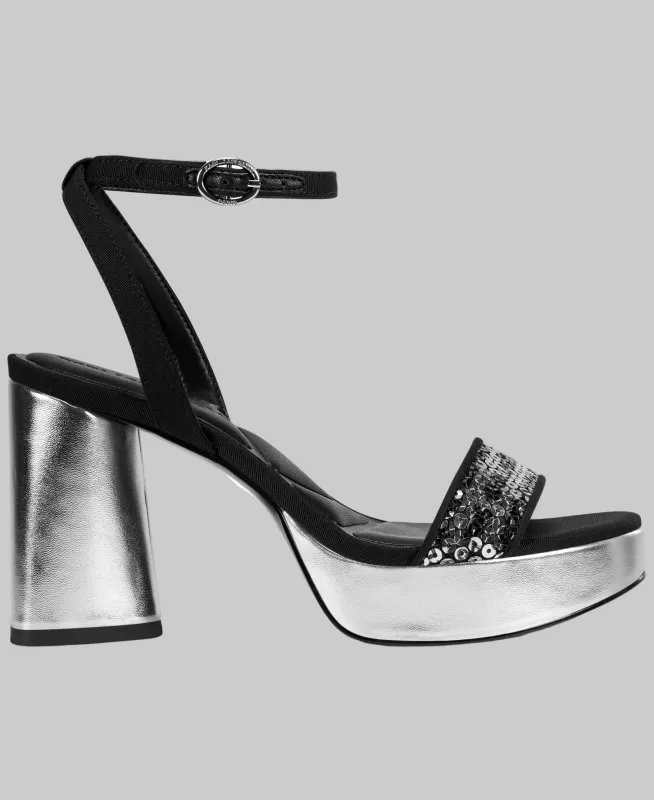 HADEN LOGO SEQUIN PLATFORM HEEL sold by Karl Lagerfeld Paris