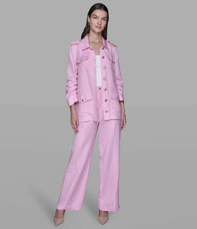 CO-ORD LINEN BLEND BELTED JACKET CO-ORD sold by Karl Lagerfeld Paris