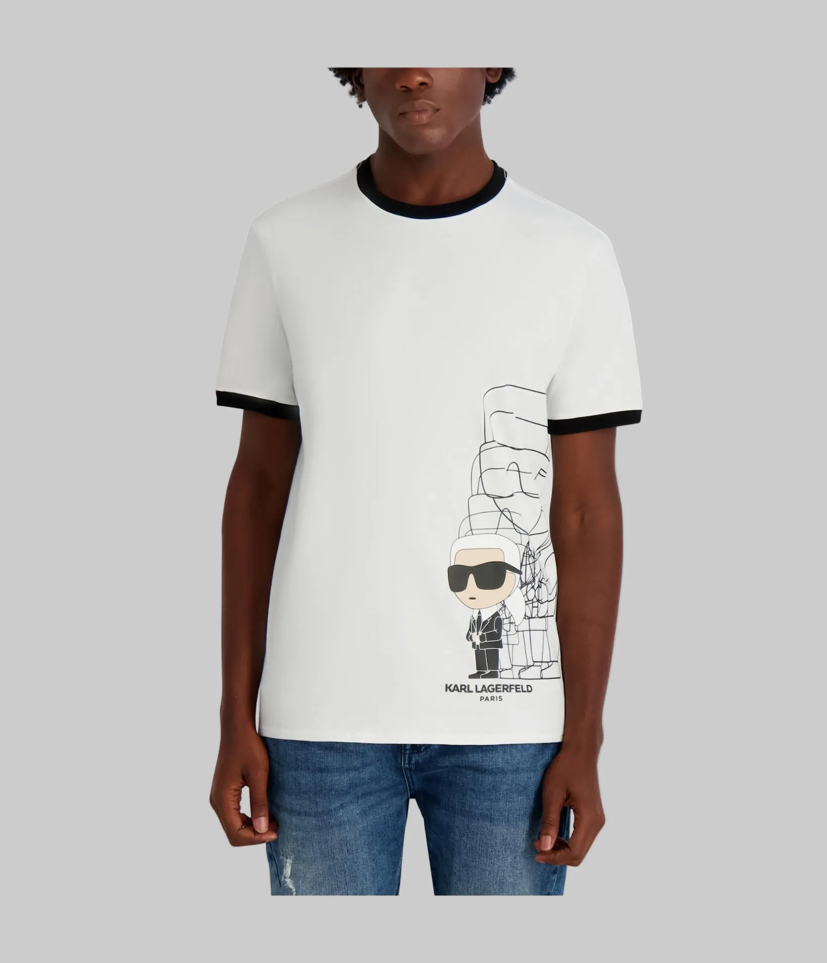 KARL SHADOWED OUTLINE TEE sold by Karl Lagerfeld Paris