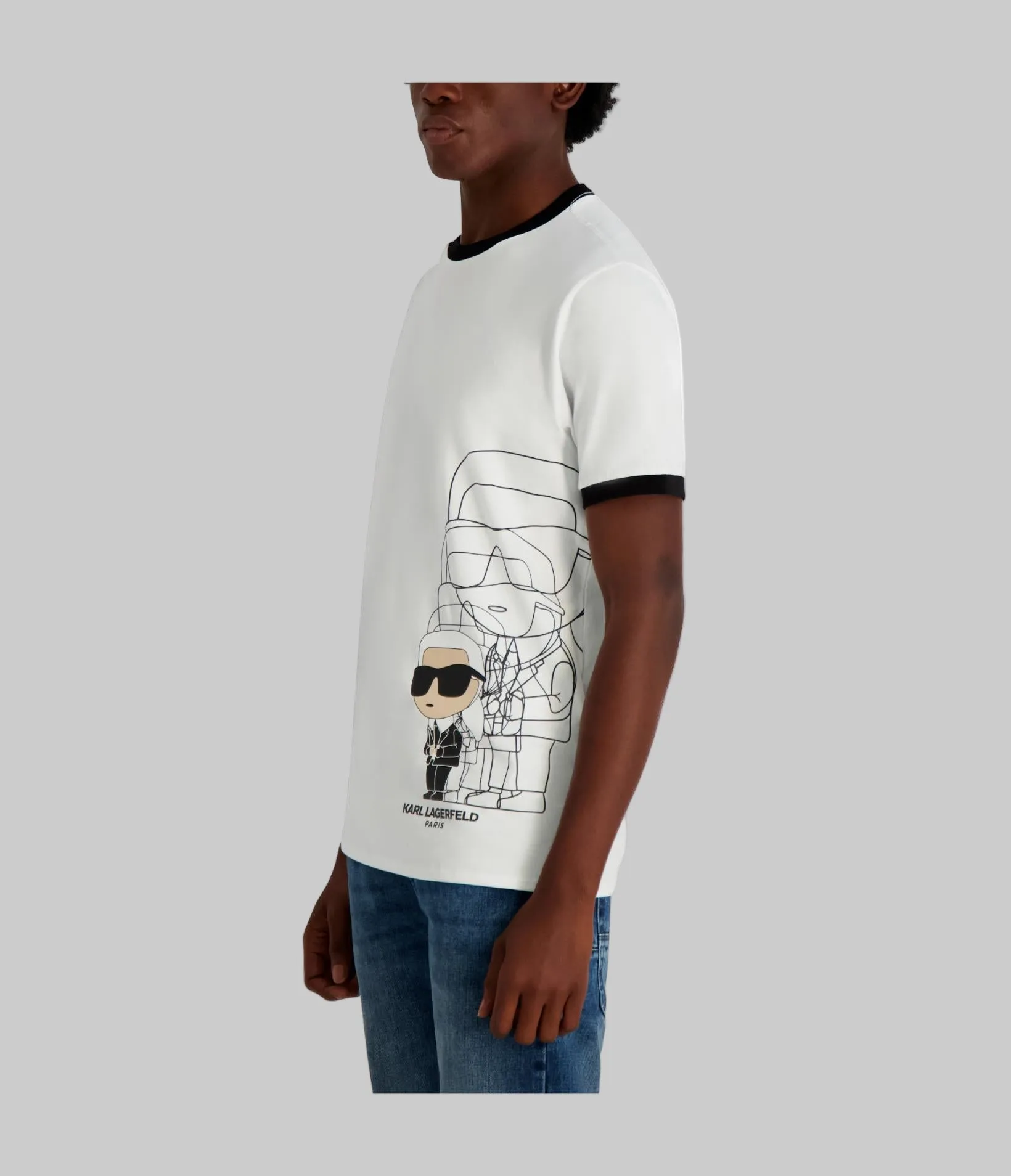 KARL SHADOWED OUTLINE TEE sold by Karl Lagerfeld Paris product image thumbnail 3