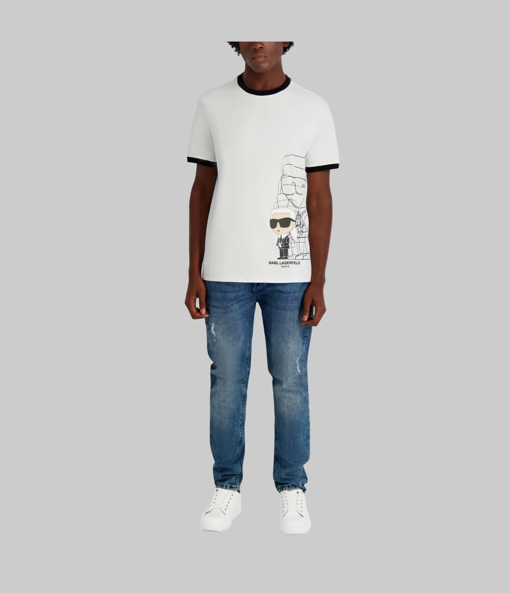 KARL SHADOWED OUTLINE TEE sold by Karl Lagerfeld Paris product image thumbnail 4