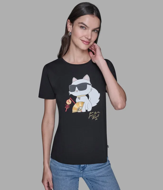 LUNAR NEW YEAR CHOUPETTE TEE sold by Karl Lagerfeld Paris