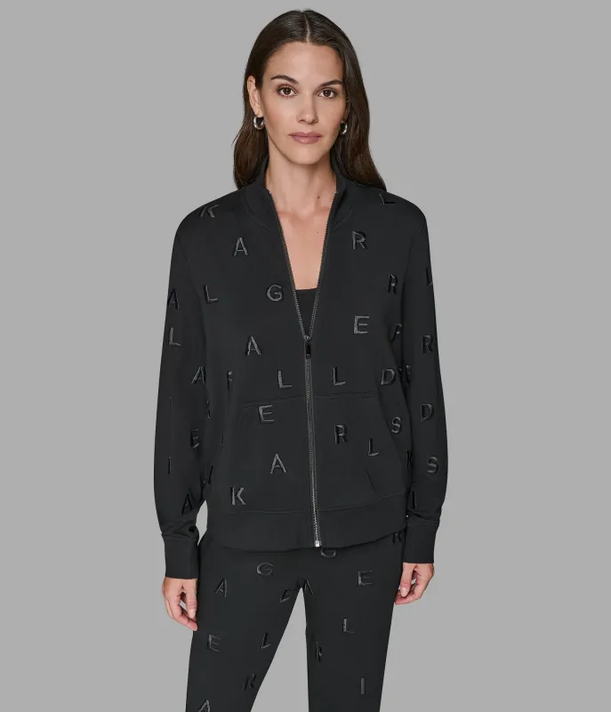 CO-ORD SCATTERED LOGO TRACK JACKET sold by Karl Lagerfeld Paris