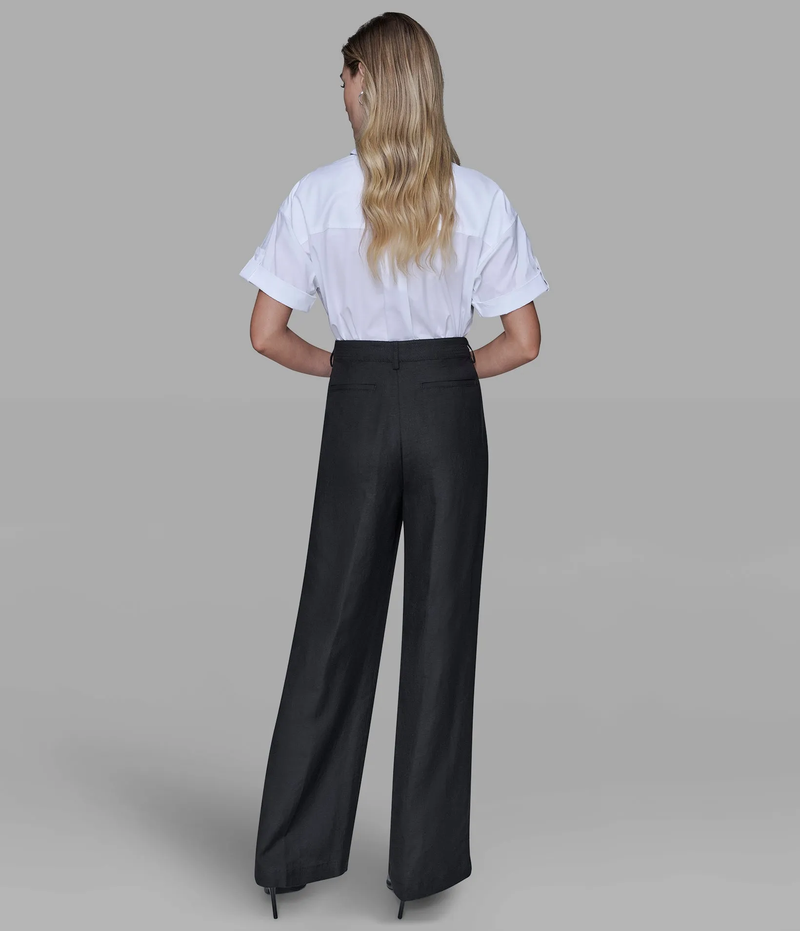 LINEN BLEND PANT sold by Karl Lagerfeld Paris product image thumbnail 5