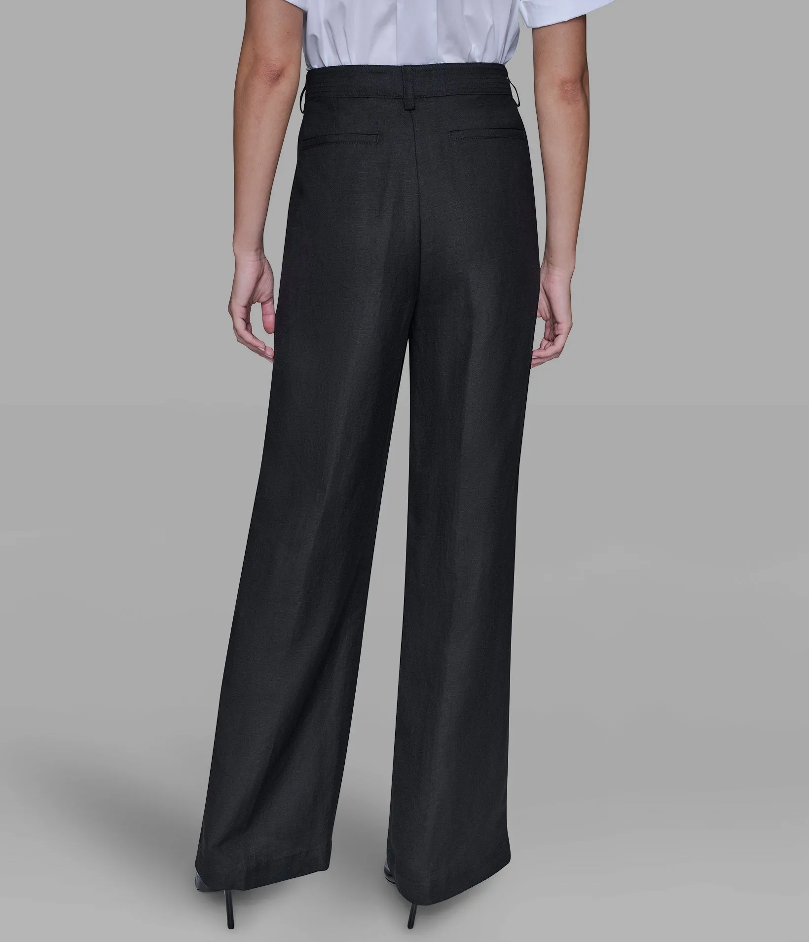 LINEN BLEND PANT sold by Karl Lagerfeld Paris product image thumbnail 2