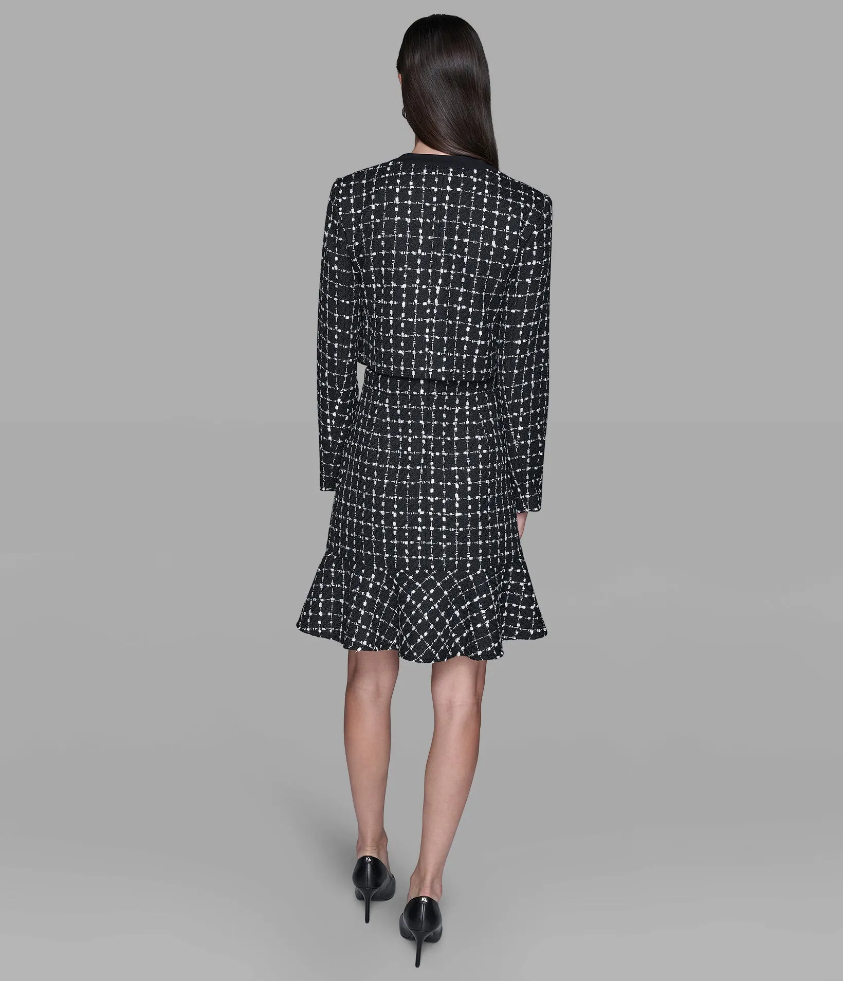 CROPPED TWEED CO-ORD JACKET sold by Karl Lagerfeld Paris product image thumbnail 3