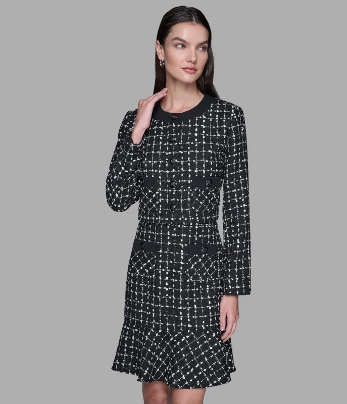 CROPPED TWEED CO-ORD JACKET sold by Karl Lagerfeld Paris