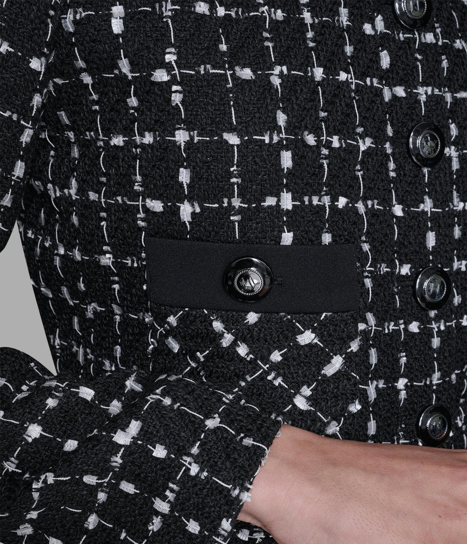 CROPPED TWEED CO-ORD JACKET sold by Karl Lagerfeld Paris product image thumbnail 5